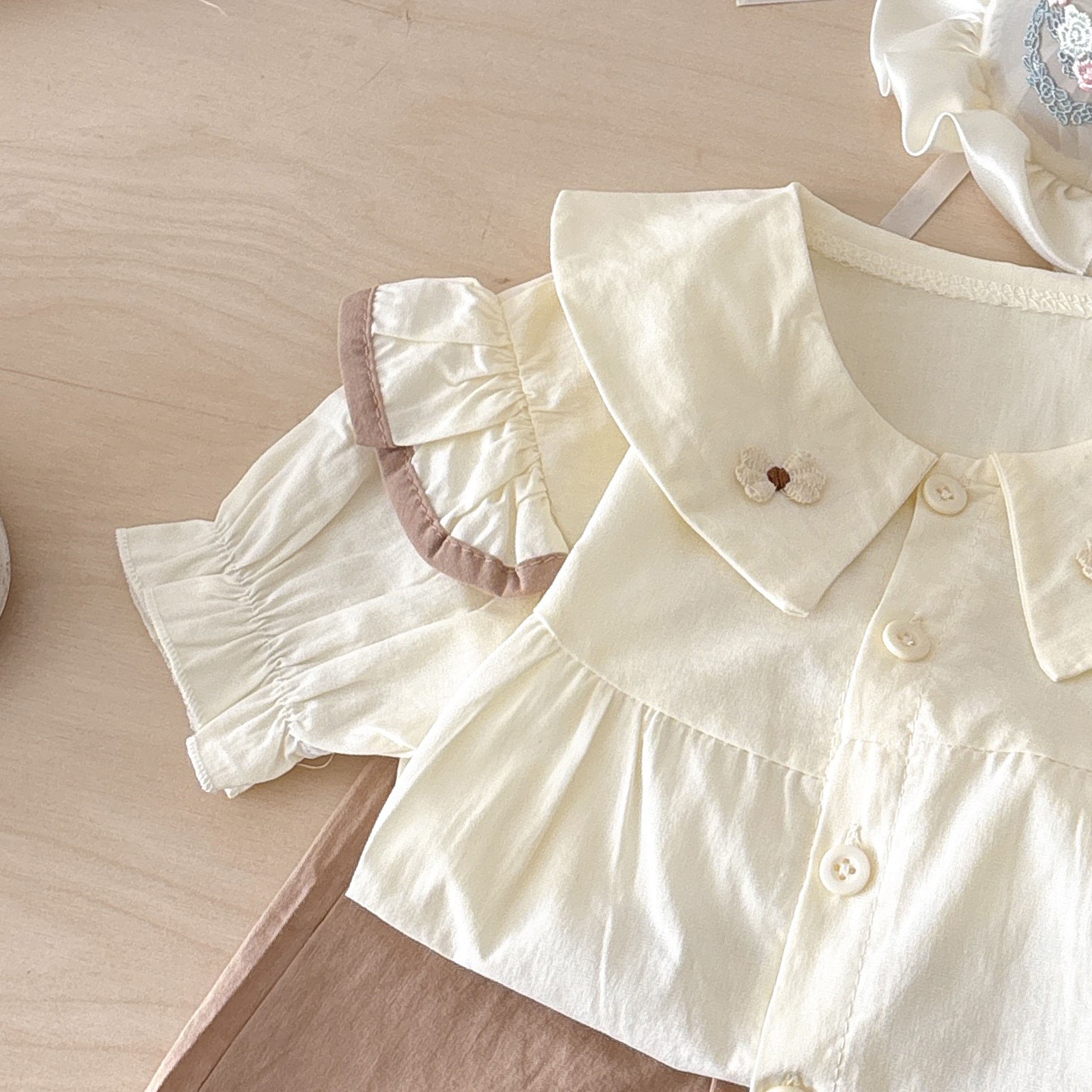 Girls Colourblocked Top With Shorts