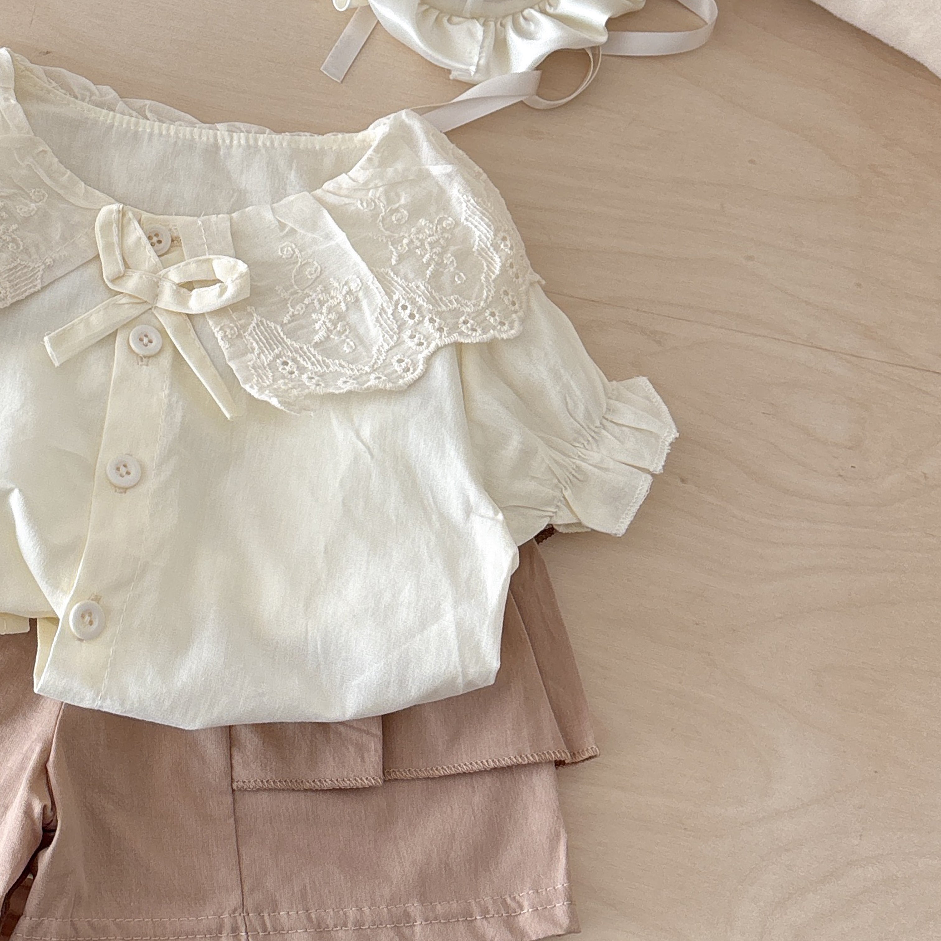 Girls Colourblocked Top With Shorts