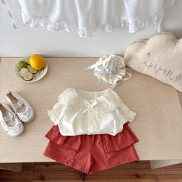 Girls Shirt with Shorts Pure Cotton Clothing Set