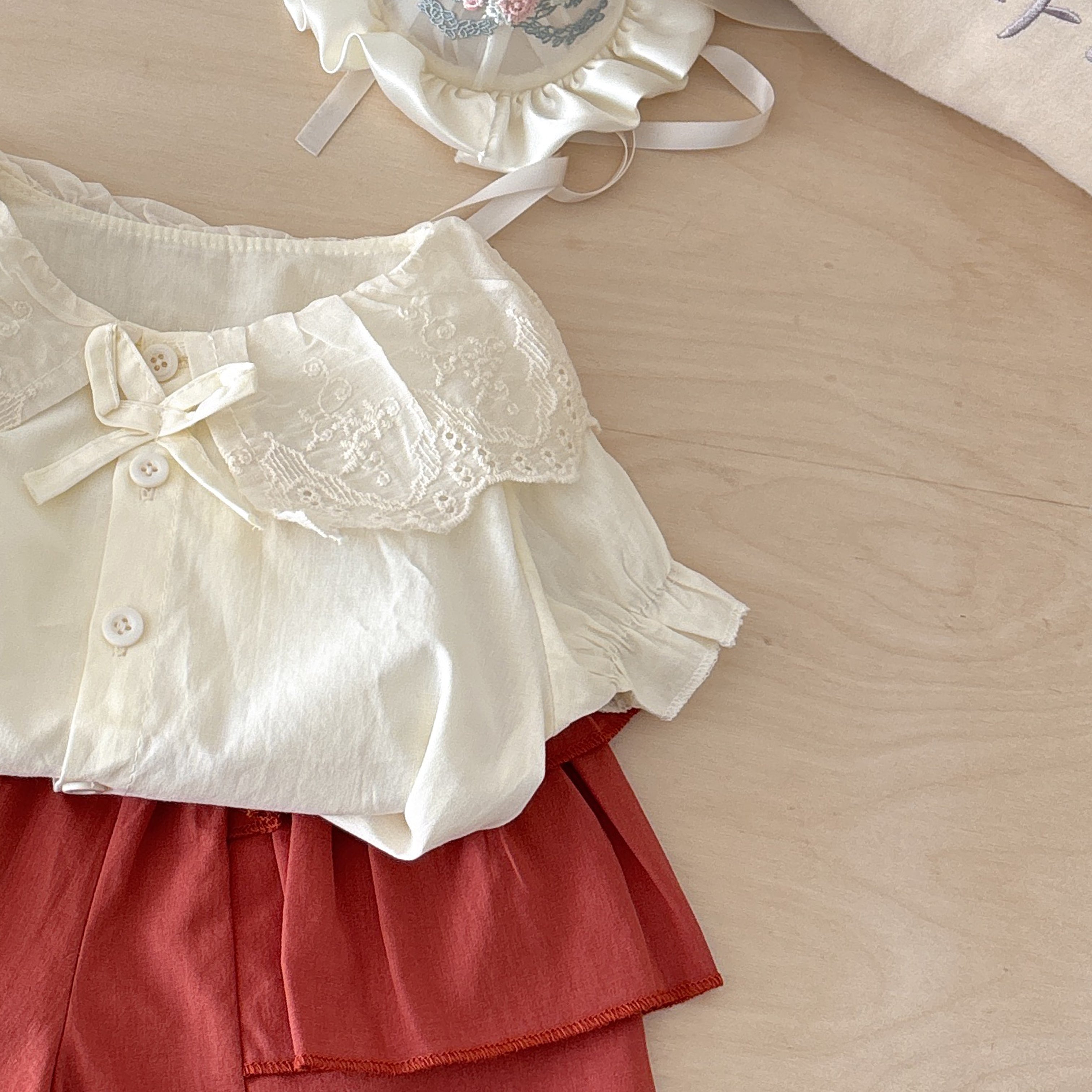 Girls Shirt with Shorts Pure Cotton Clothing Set