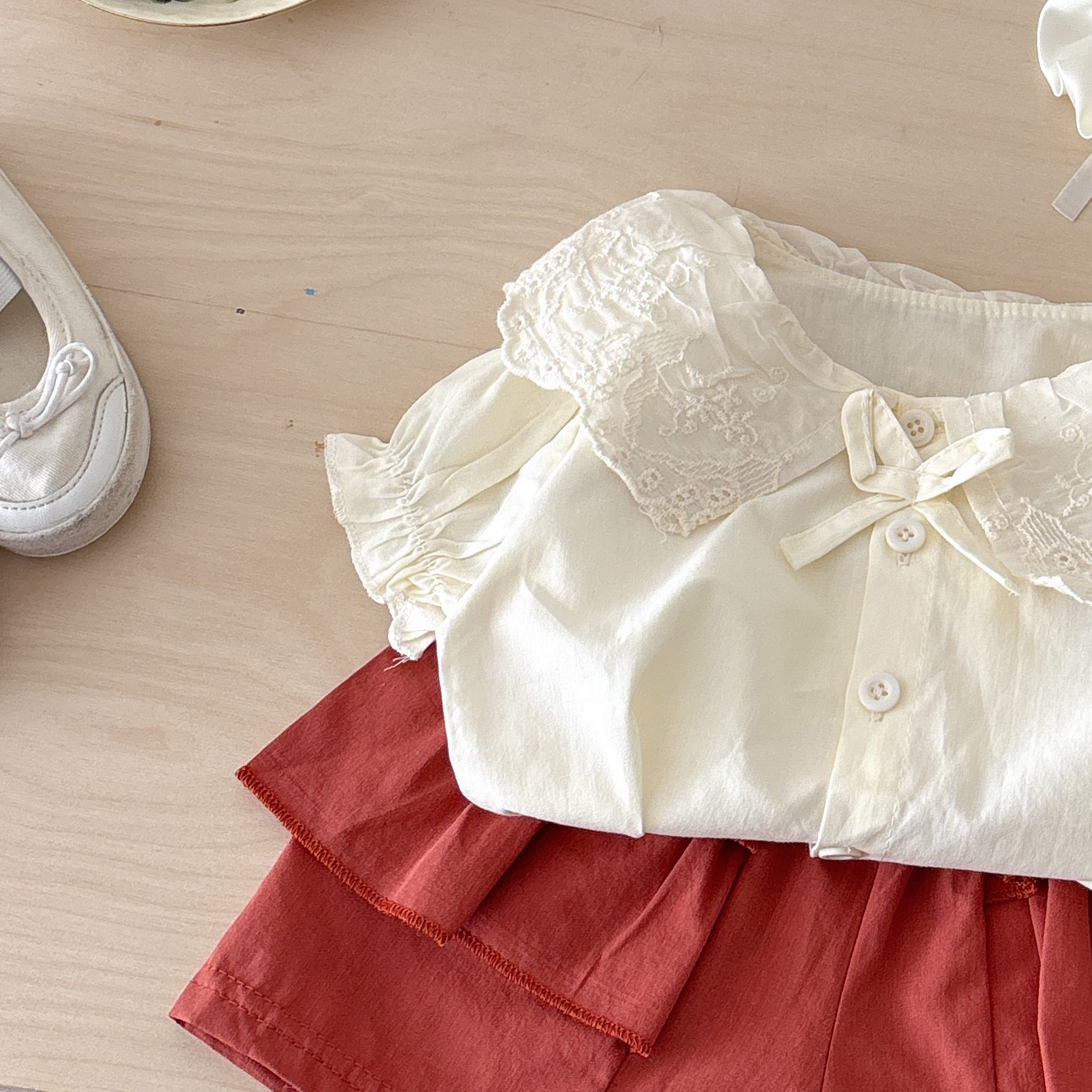 Girls Shirt with Shorts Pure Cotton Clothing Set