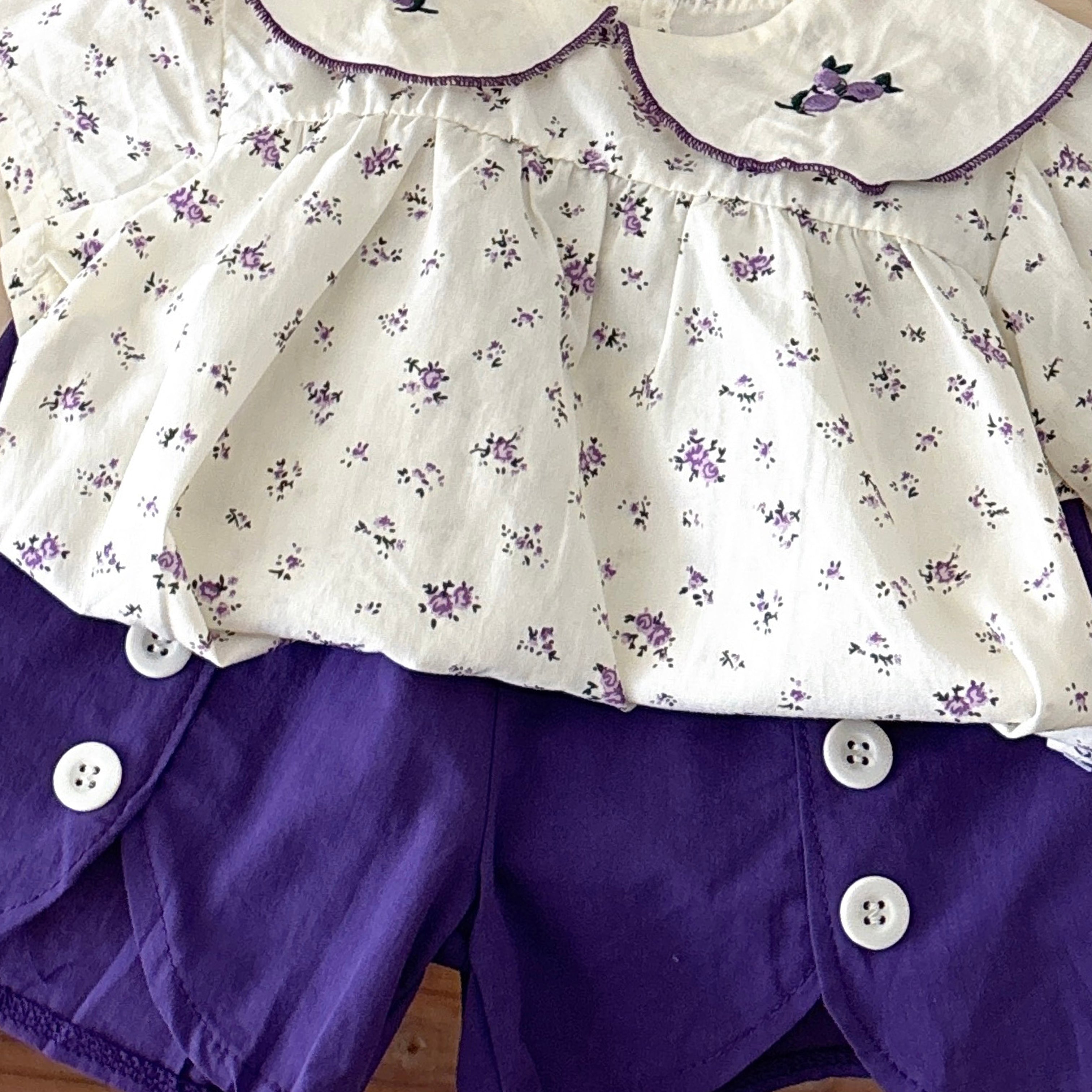 Girls Printed Pure Cotton Top with Shorts