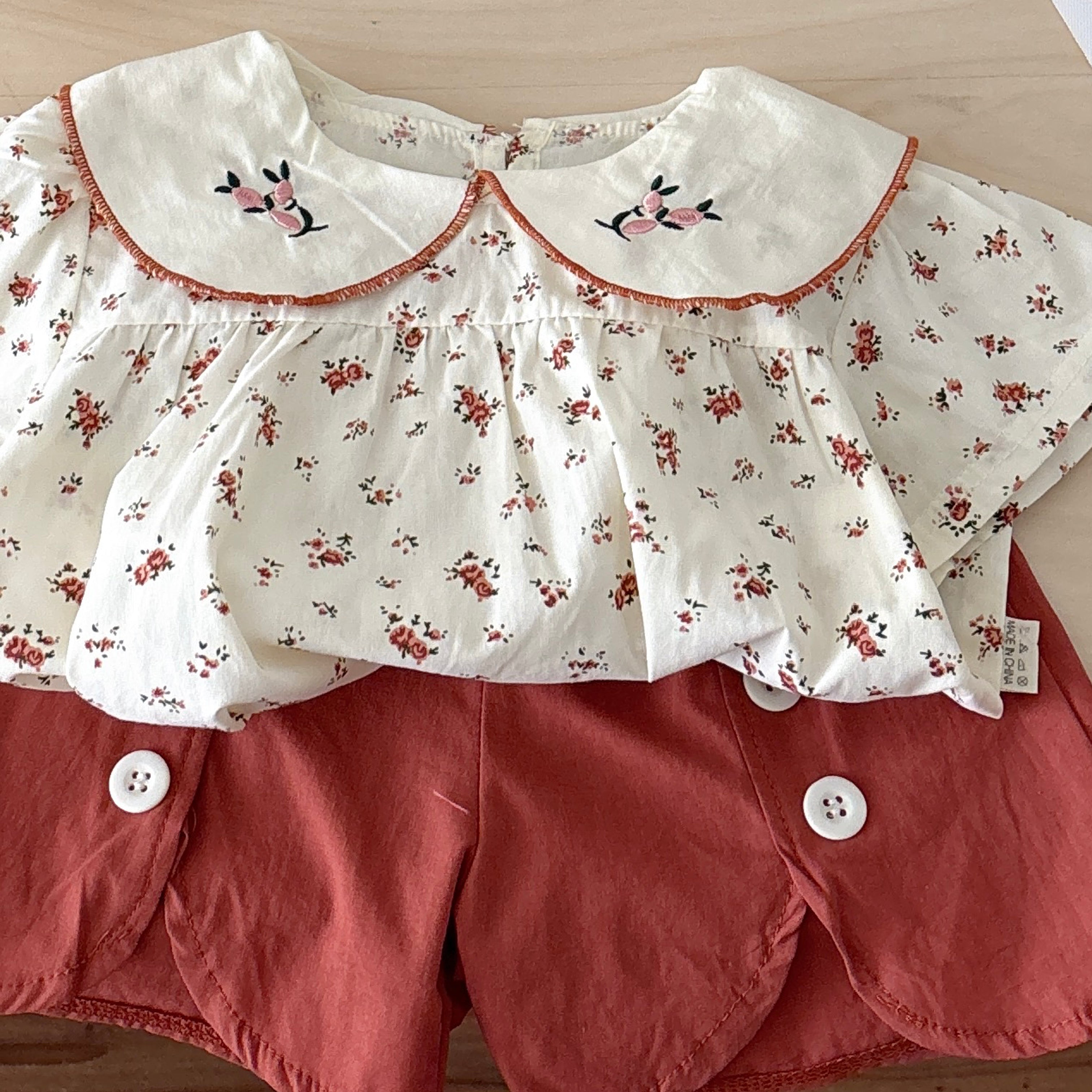 Girls Printed Pure Cotton Top with Shorts