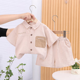 Boys Short Sleeves Shirt With Shorts