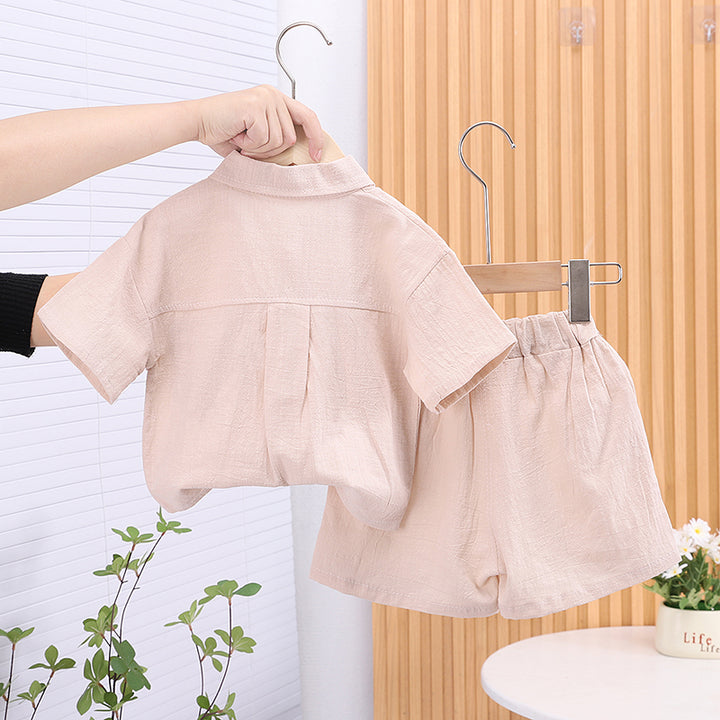 Boys Short Sleeves Shirt With Shorts