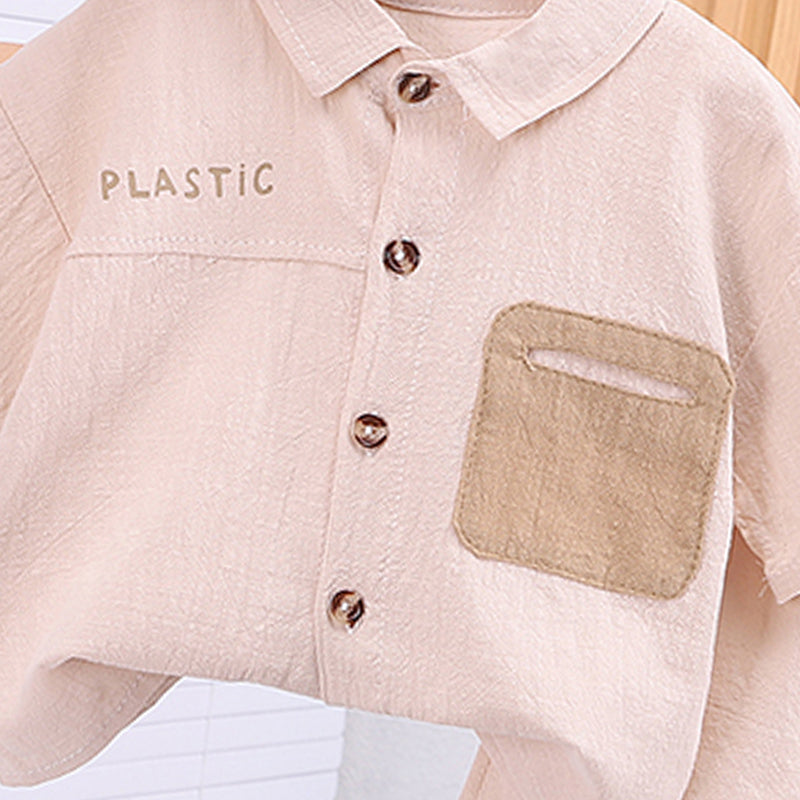 Boys Short Sleeves Shirt With Shorts