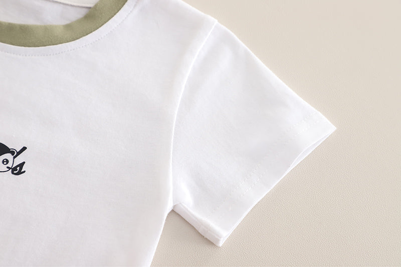 Boys Striped Dungarees With T-shirt