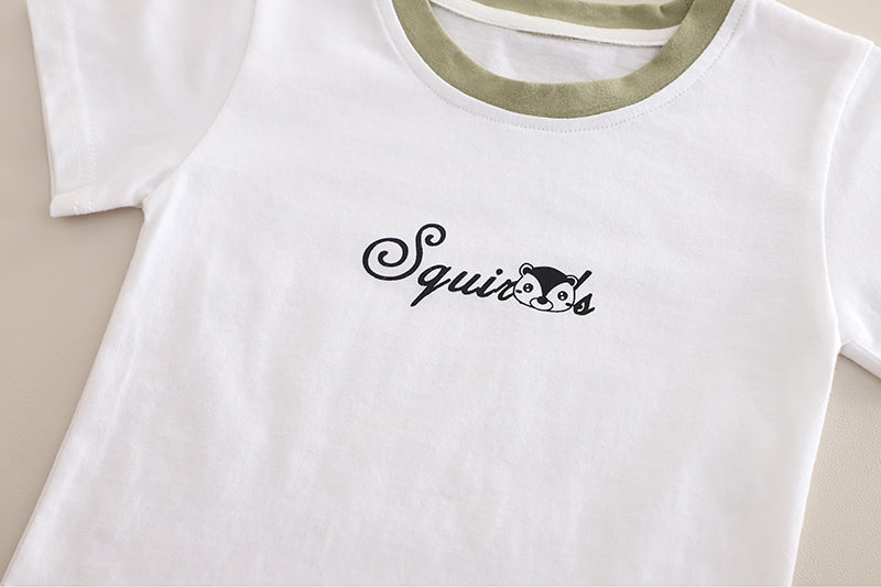 Boys Striped Dungarees With T-shirt