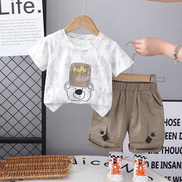 Boys Printed Short Sleeves T-shirt With Shorts