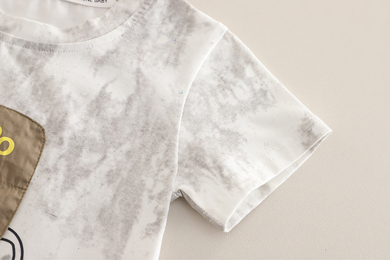 Boys Printed Short Sleeves T-shirt With Shorts