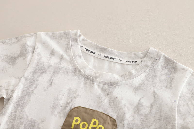 Boys Printed Short Sleeves T-shirt With Shorts