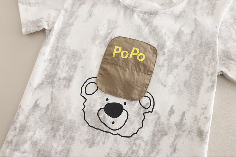 Boys Printed Short Sleeves T-shirt With Shorts