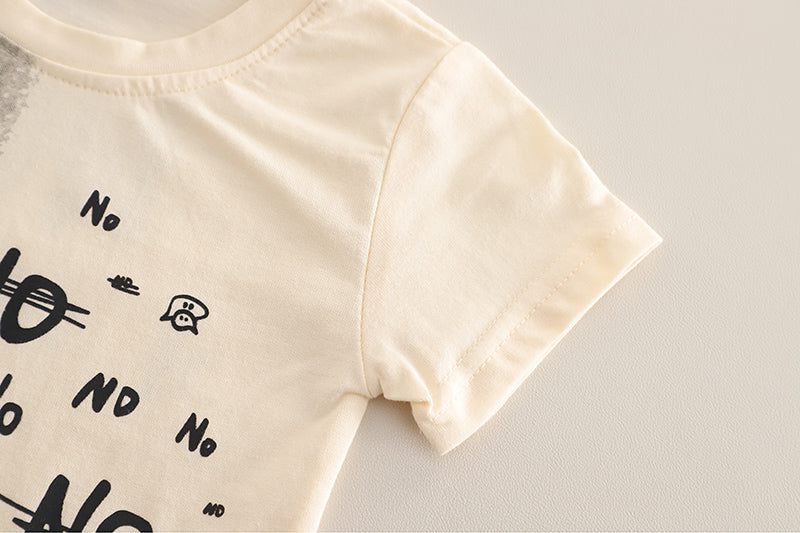 Boys Printed Short Sleeves T-shirt With Shorts