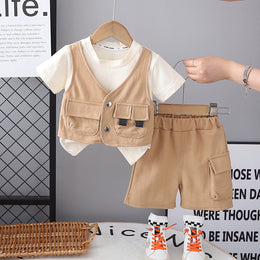 Boys Short Sleeves T-shirt With Shorts