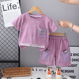 Boys Printed Short Sleeves T-shirt With Shorts