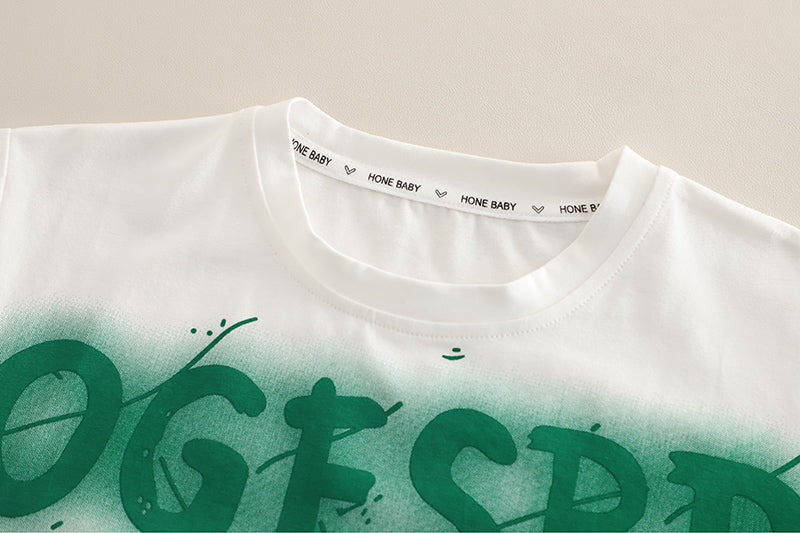 Boys Printed Short Sleeves T-shirt With Shorts