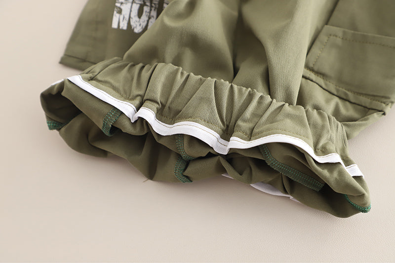 Boys Printed Short Sleeves T-shirt With Shorts