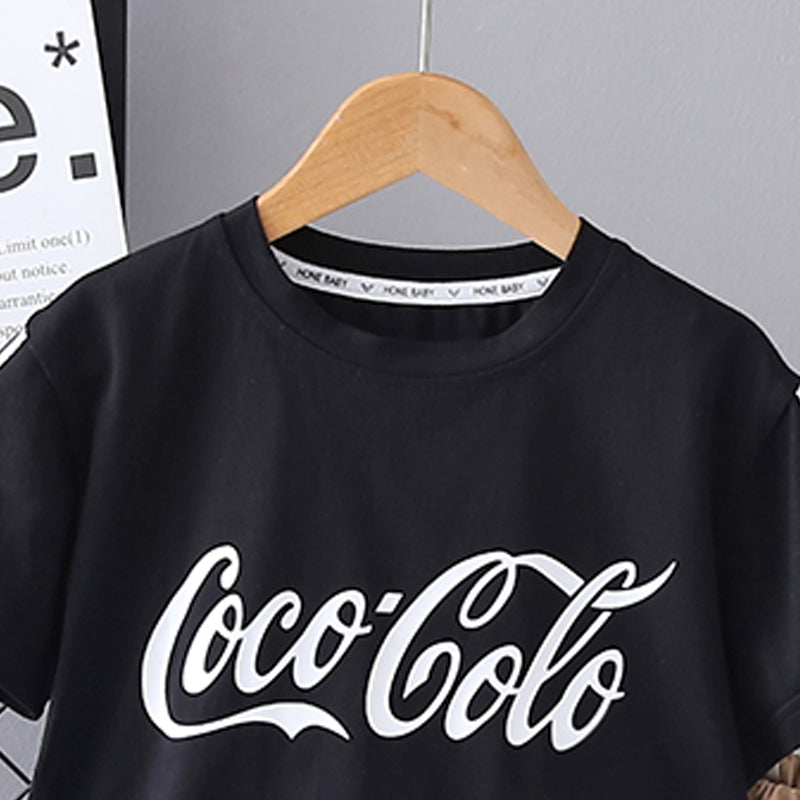 Boys Printed Short Sleeves T-shirt With Shorts