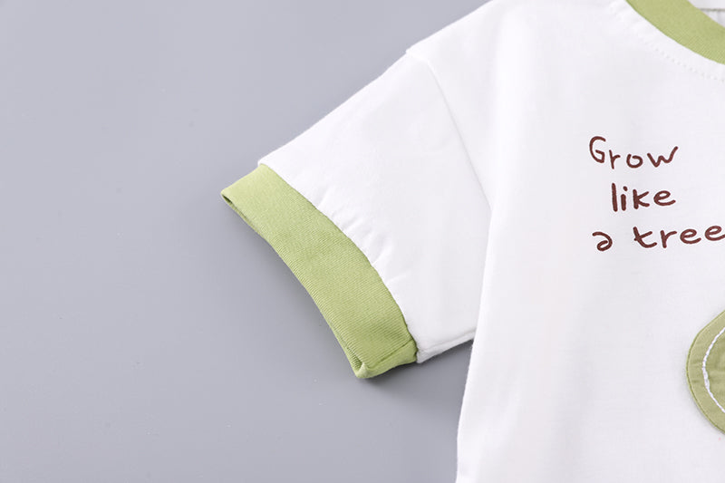 Boys Printed Short Sleeves T-shirt With Shorts