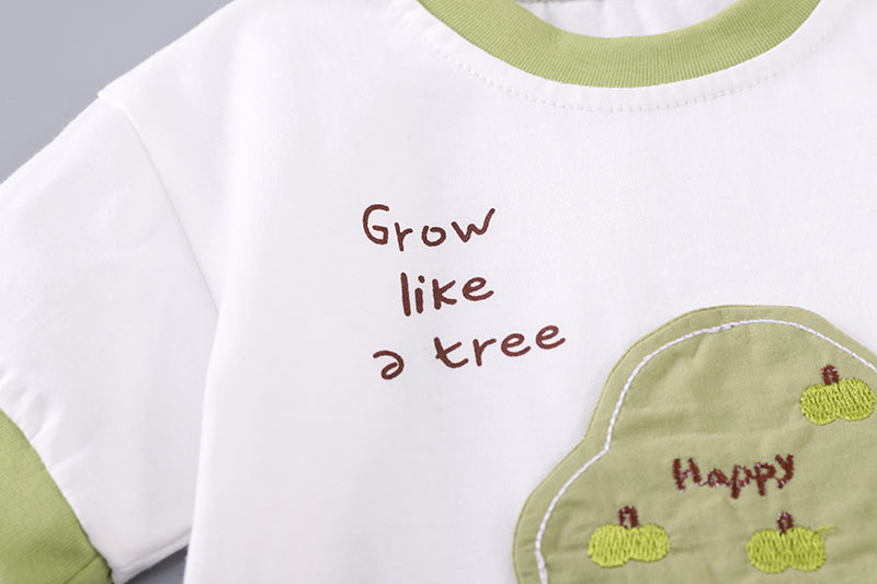 Boys Printed Short Sleeves T-shirt With Shorts