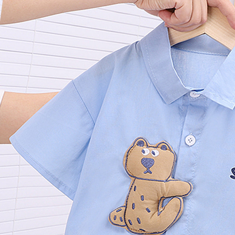 Boys Printed Shirt With Shorts