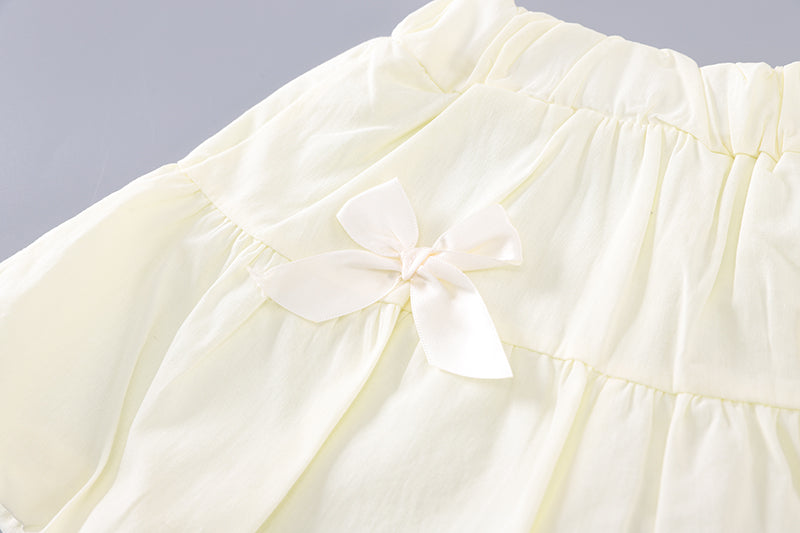 Girls Polo Collar Top With Skirt