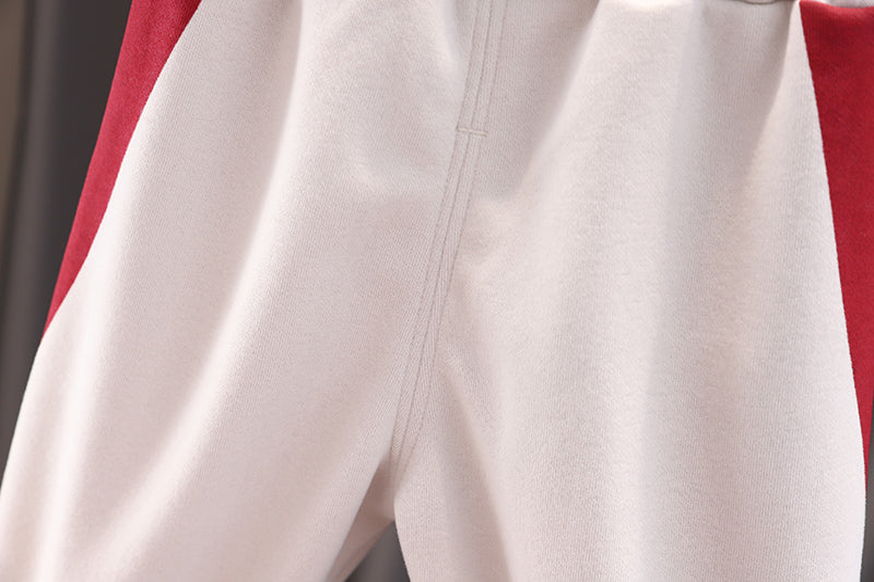Boys Printed Halter Neck Sweatshirt With Trousers