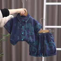 Boys Printed Shirt With Shorts