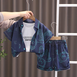 Boys Printed Shirt With Shorts