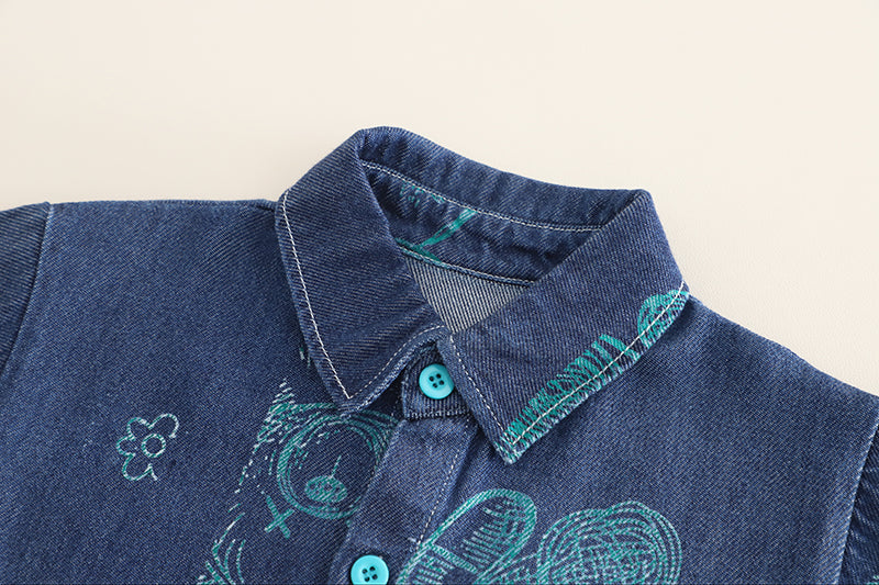 Boys Printed Shirt With Shorts