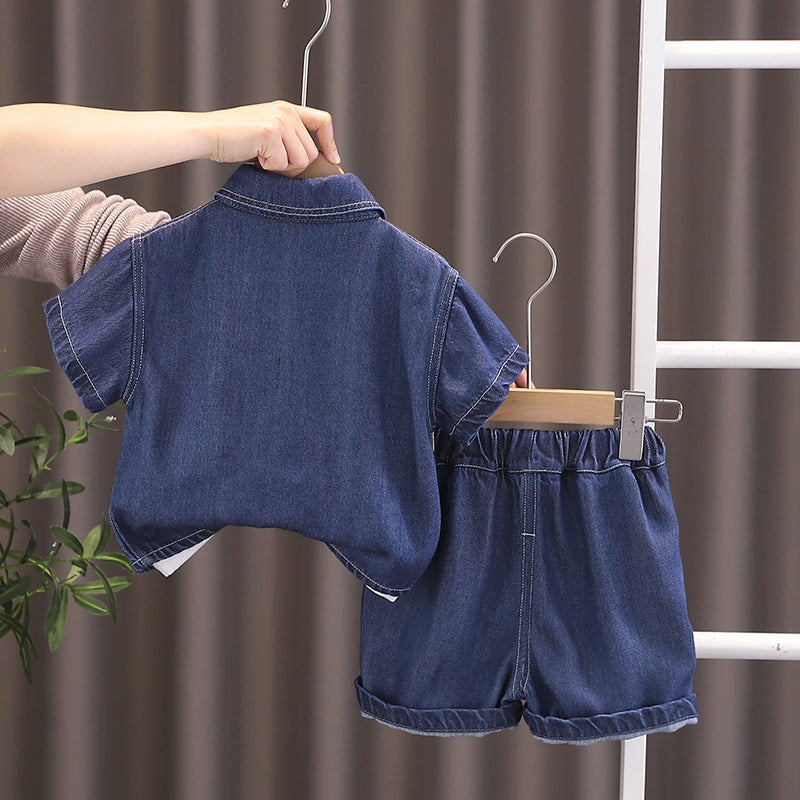 Boys Printed Shirt With Shorts