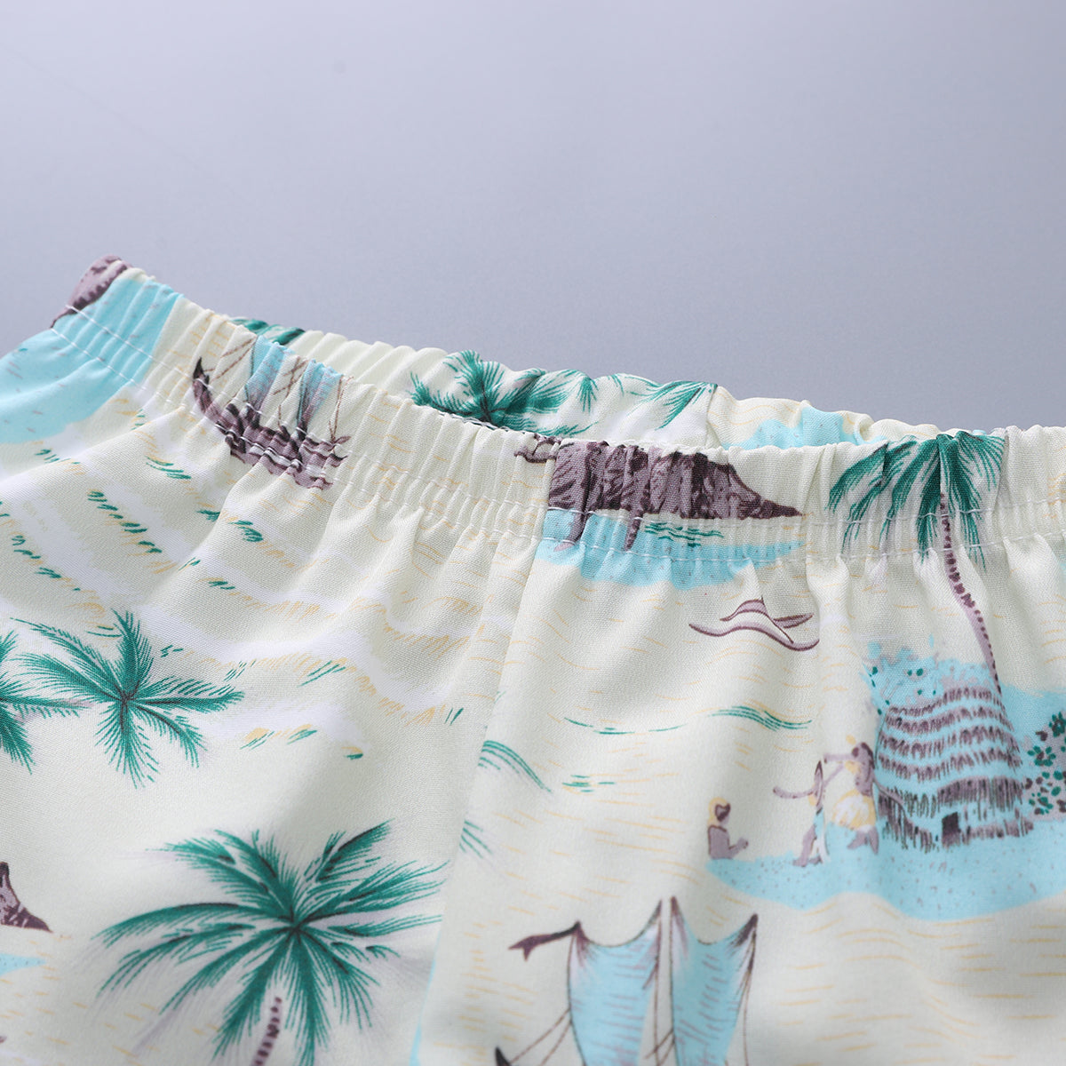 Printed Shirt and Shorts Set