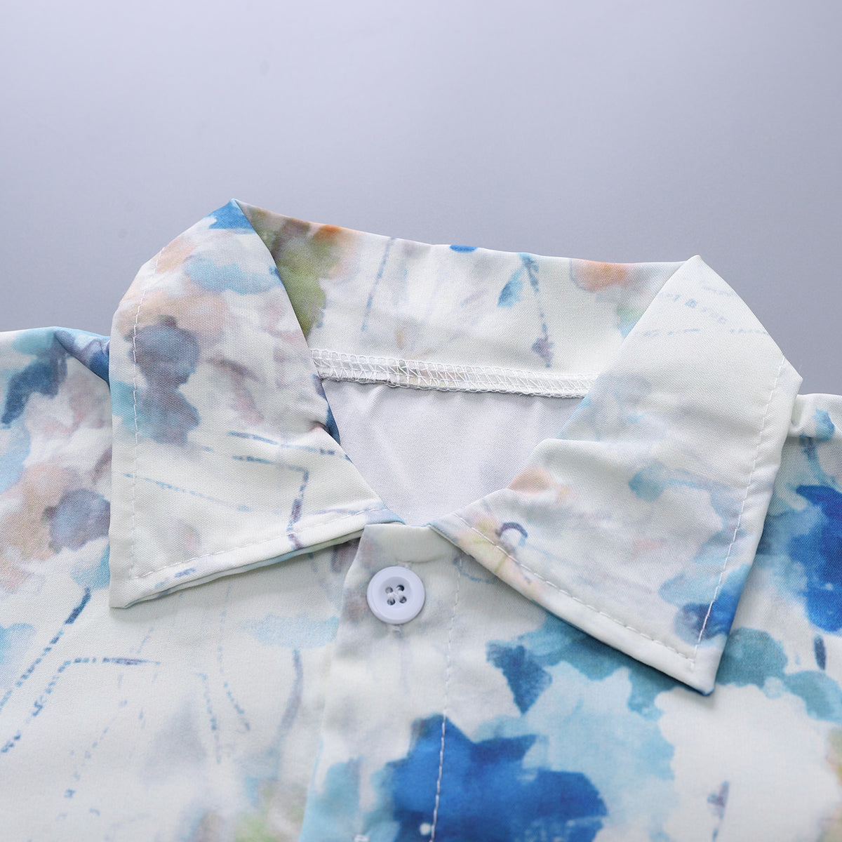 Printed Shirt and Shorts Set