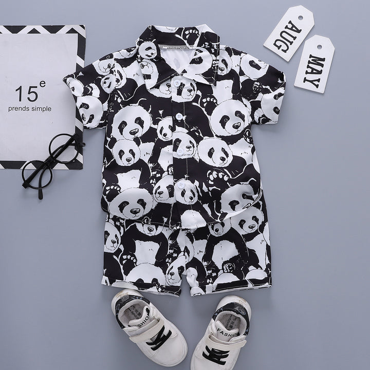 Printed Shirt and Shorts Set