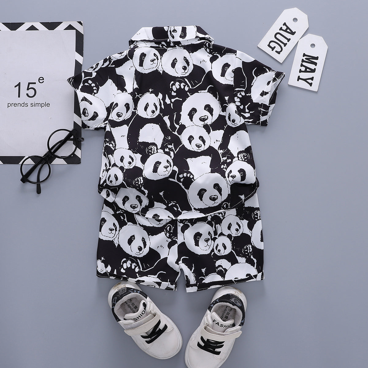 Printed Shirt and Shorts Set