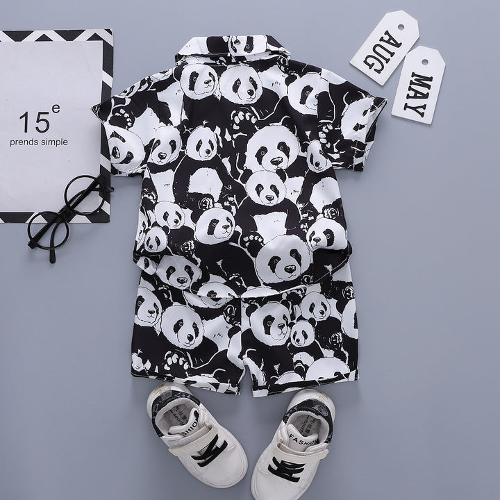 Printed Shirt and Shorts Set