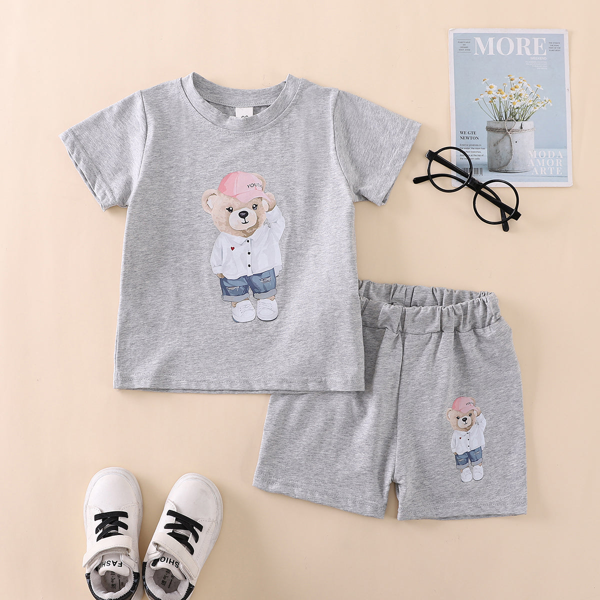 Printed T-shirt and Shorts Set