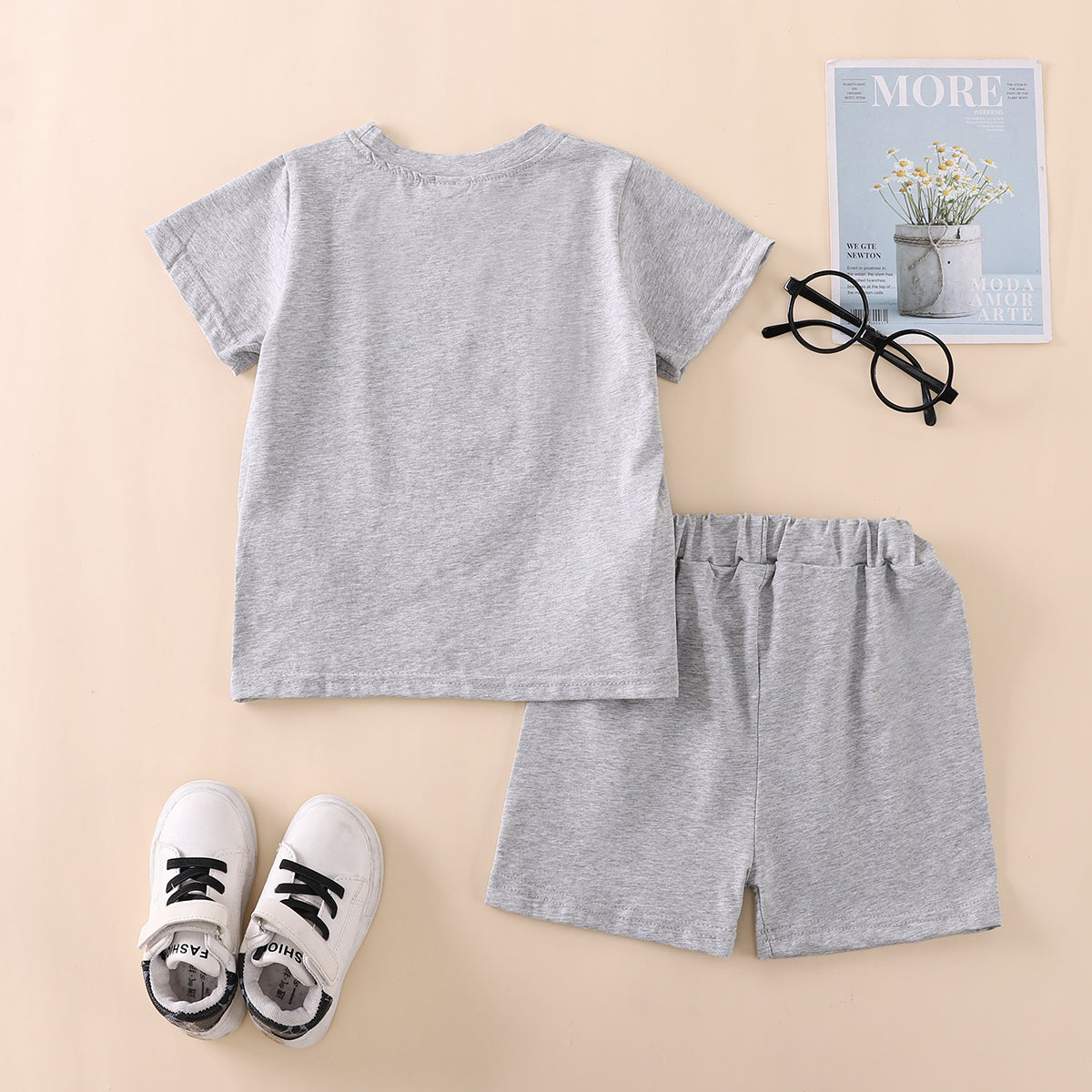 Printed T-shirt and Shorts Set