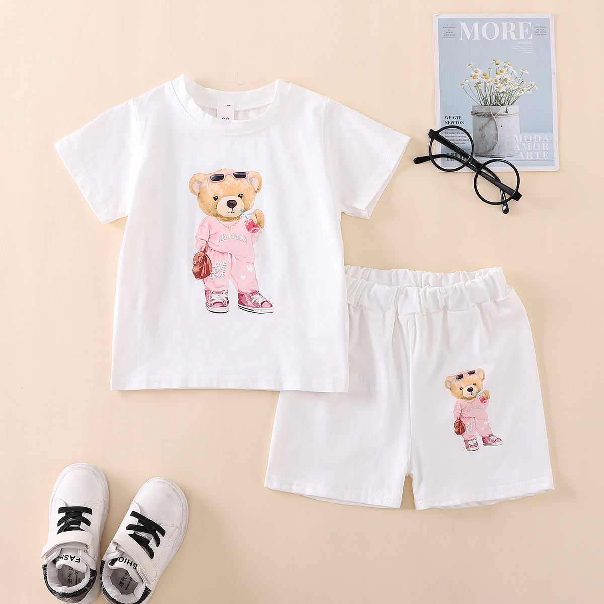 Printed T-shirt and Shorts Set