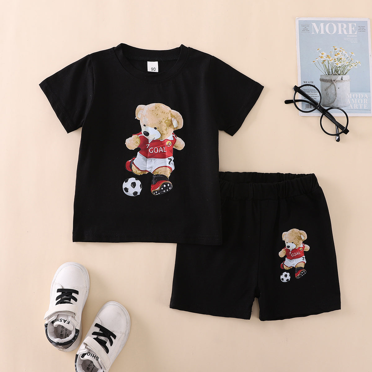 Printed T-shirt and Shorts Set