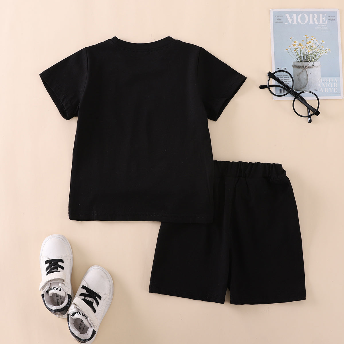 Printed T-shirt and Shorts Set