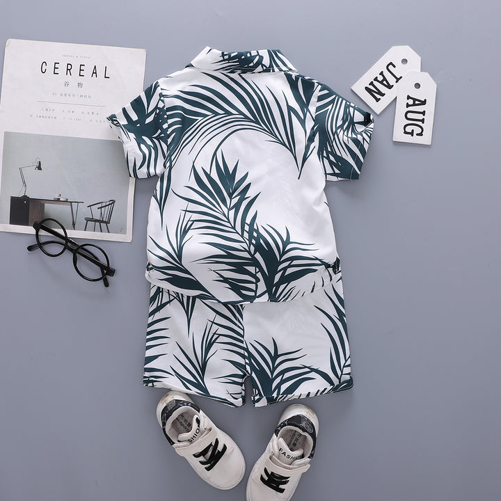 Printed Shirt and Shorts Set