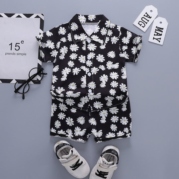 Printed Shirt and Shorts Set