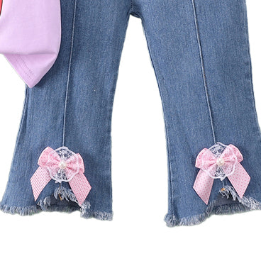 Girls Printed Top with Trousers