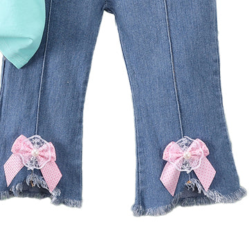 Girls Printed Top with Trousers