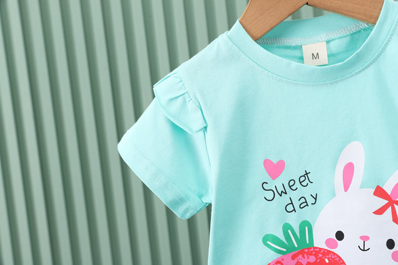 Girls Printed Top with Trousers