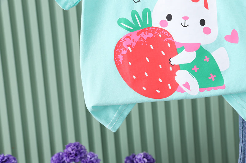 Girls Printed Top with Trousers