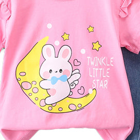 Girls Printed Top with Trousers
