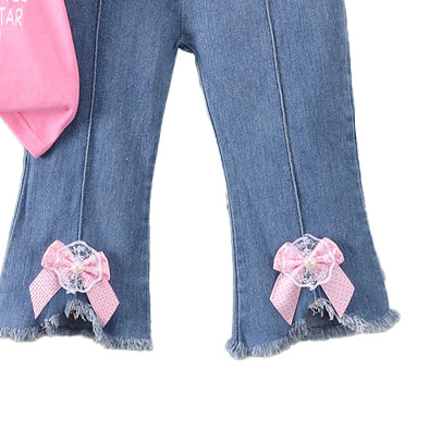 Girls Printed Top with Trousers