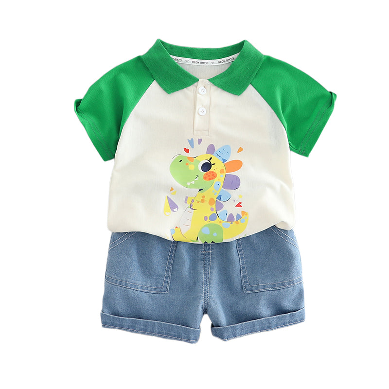 Printed T-shirt and Shorts Set